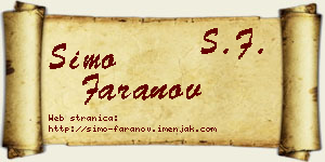 Simo Faranov vizit kartica